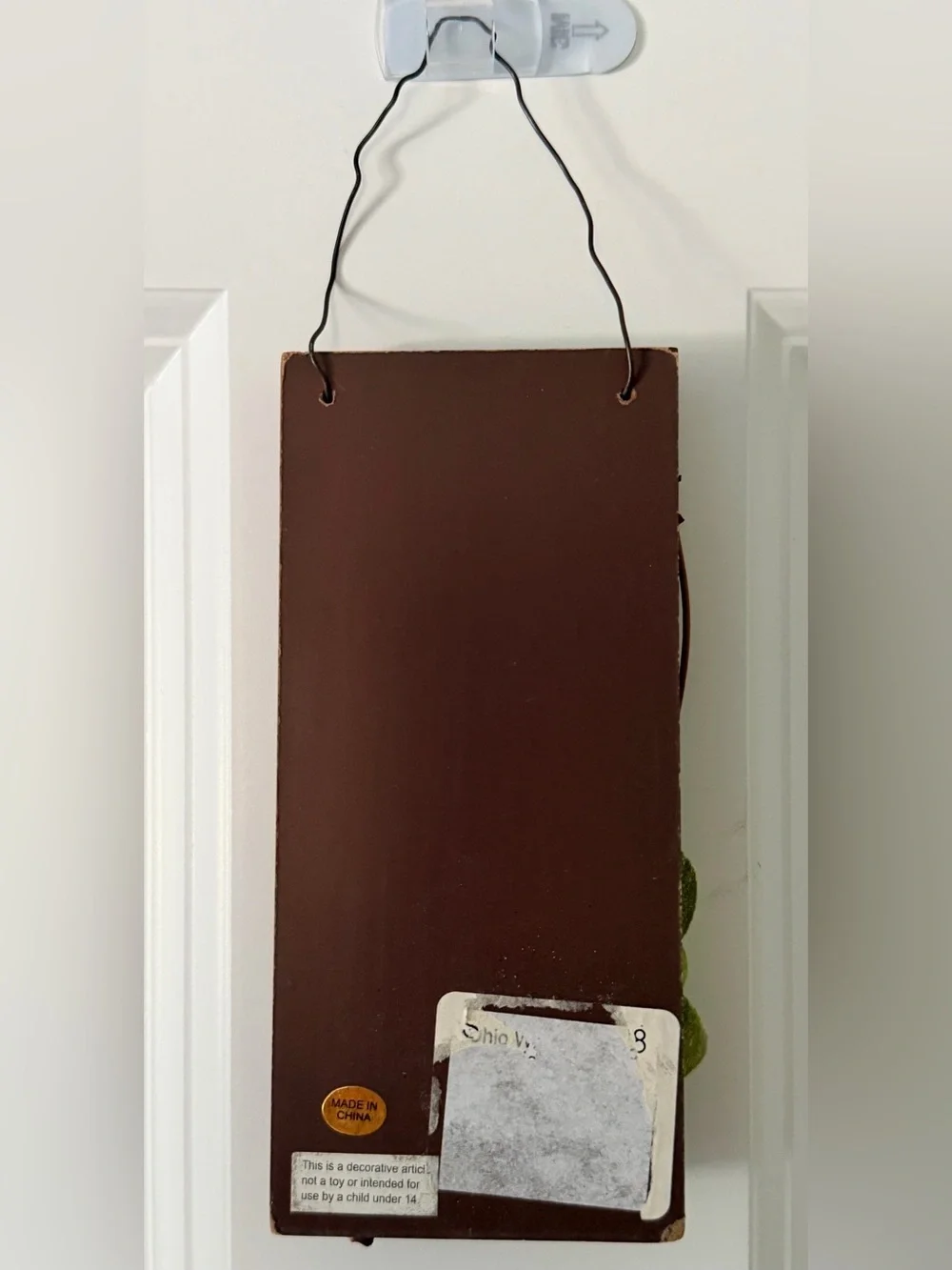 Rustic Brown and Cream 'If You Sprinkle' Wall Sign for Bathroom